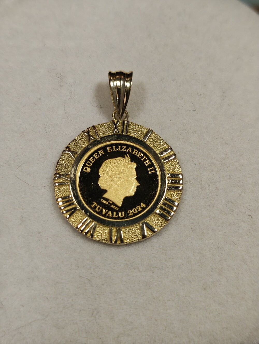 Queen Elizabeth II Coin Pendant - 24K/18K Solid